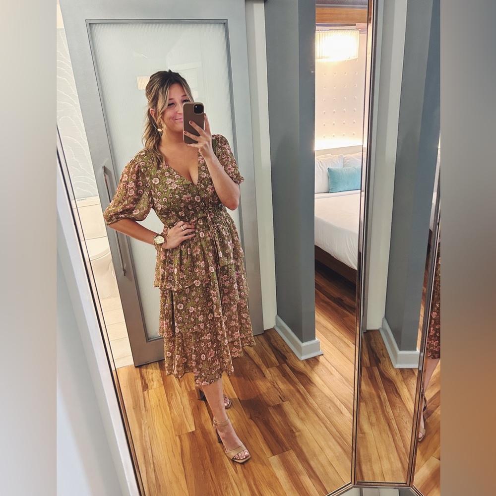 Jessica Simpson Ramsey Printed Maxi Dress - Botanical Dots